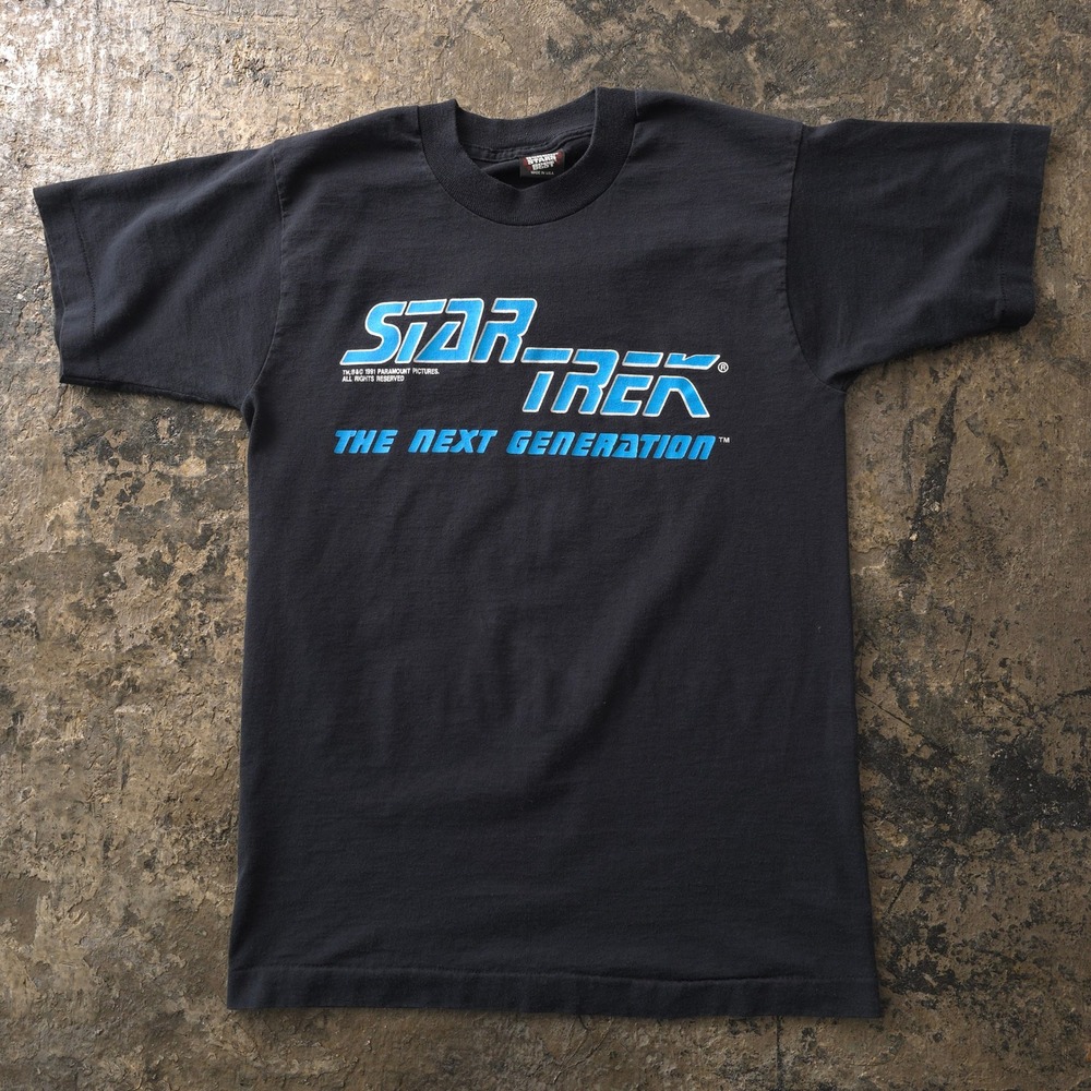 Vintage 90s Screen Stars Best Black Star Trek The Next Generation T-shirt Medium